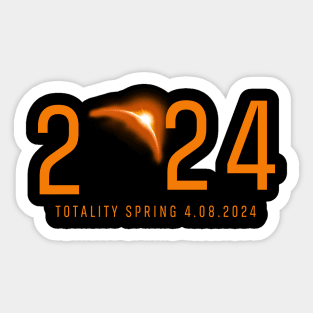 America Totality 04.08.24 Total Solar Eclipse 2024, Hiding Moon, April 8th 2024 Sticker